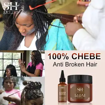 Sevich Africa de Tracțiune Alopecie Chebe Păr Îngroșarea Set 30ml Ulei de Creștere de Păr în Creștere Rapidă 100g de Păr Unt Puternic Radacina Parului