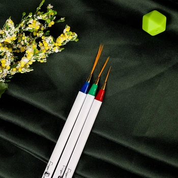 3Pcs franceză Dungă Nail Art Liner Brush Set 3D Linie Dungi Desen Pix UV Gel Pensule Pictura Pen Instrumente de Manichiură