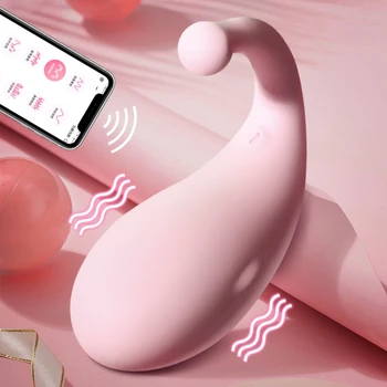 Silicon Vibrator pentru Femei APP Bluetooth G-spot Stimulator de Control de la Distanță De 10 Frecvență Vibratoare Ou Vagin Masaj Jucării pentru Adulți