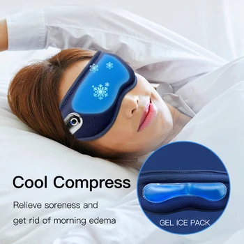 Cald și la rece, Compresa Ochi aparat de Masaj Electric Vibrații Ochii Masca Gel Terapie de Masaj Ochelari Inteligente de Încălzire Dispozitiv de Dormit