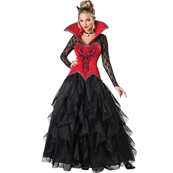 Halloween Femei Regina Costum Cosplay Rochie Lungă, Elegantă Femeie Regina De Deghizare Petrecere, Joc De Rol