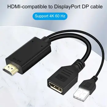 2021 4K 60Hz Compatibil HDMI-DP Cablu Convertor 1080P 144Hz Displayport Adapter 2.0 b Display Port Cablu pentru Apple TV PS4 pro