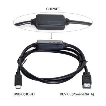 Jimier USB-C de Tip C pentru Power Over eSATA DC5V Adaptor USB3.0 pentru HDD/SSD/IMPAR numărul tag-ului Converter