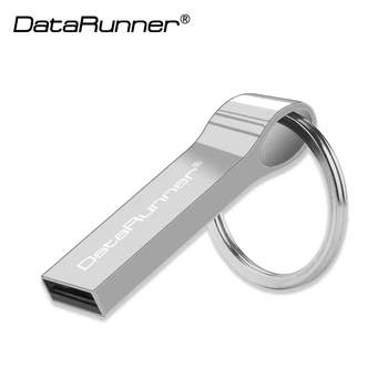 DataRunner Impermeabil USB Flash Drive Metal Pen Drive 128GB 64GB 32GB 16GB 8GB Pendrive USB Stick Flash Drive cu Breloc