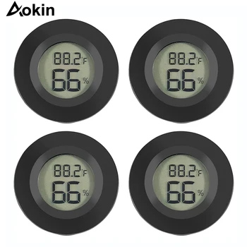 4 Pack Mini Higrometru Termometru Fahrenheit sau Celsius Metru Digital Monitor LCD Camera de Interior Rotund Umiditate Indicator de Temperatură