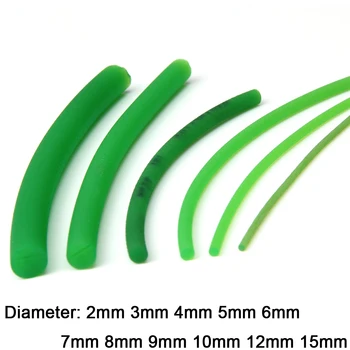 Verde Poliuretan benzi Transportoare Diametru 2/3/4/5/6/7/8/9/10/12/15mm PU Rotund Curea de transmisie Meltable Cablu