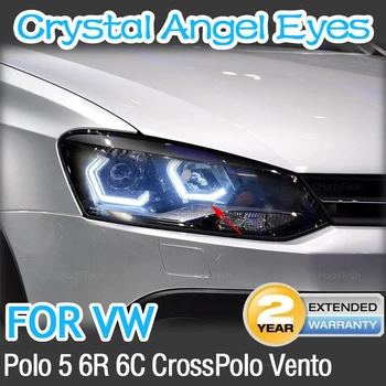 Pentru Volkswagen VW Polo 5 6R 6C CrossPolo Vento Accesorii Auto Ultra Luminos M4 stil de Zi Ochi de Inger de Lumina