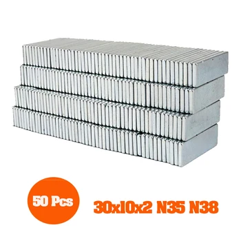 50 Buc 30*10*2 Magnet de Neodim NdFeB N35 N38 Super Puternic imanes Permanent Magnetice Neodim Magnetic 30*10*3 mm Magnet