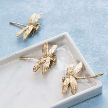 Dragonfly/Forma De Fluture Din Alama Manere De Usi Mobilier Dulap Sertare Dulap Dulap Dulap De Bucătărie Mânere