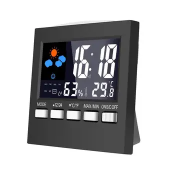 LCD Multifuncțional de Birou Ceas cu Alarmă Digital Voice Control Iluminare din spate ceas Calendar Termometru Umiditate Display 12/24 oră