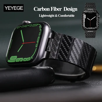 Fibra de Carbon Curea Pentru Apple Watch 8 7 45mm 44mm 41mm 38 42mm 40mm Usoare Link Brățară Watchband Pentru iWatch SE Ultra 49mm