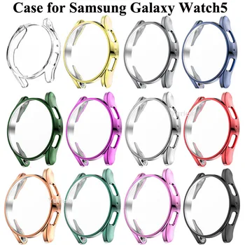 Caz de protecție pentru Samsung Galaxy Watch 5 Watch5 44mm 40mm TPU Placare Cazuri Ecran Pentru Samsung Watch 5 Capac Accesorii