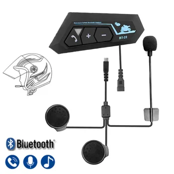 BT22 Bluetooth 5.0 Cască pentru Casca de Motocicletă Casti Handsfree Moto Motor Motocicleta Motocicleta Interfon Wireless Căști