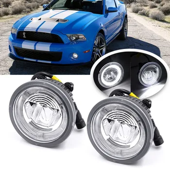 2 BUC LED-uri lumini de Zi lumini Ceață pentru Ford Mustang Shelby GT500 Chevrolet Camaro Avalanșă GMC YukonHalo Inel DRL Conducere Lămpi