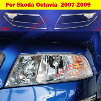 Auto Frontal Capac pentru Faruri Pentru Skoda Octavia Auto Far Abajur Lampcover Cap Lampa Capace Lentile de sticlă Coajă 2007-2009