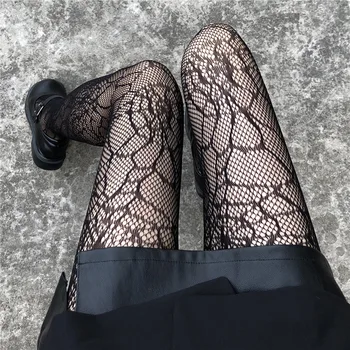 Dresuri Pânză de păianjen Sexy Femei Imprimate Dresuri Design Gol Negru Ciorapi Fishnet Speciale Moda Ciorapi Ciorapi