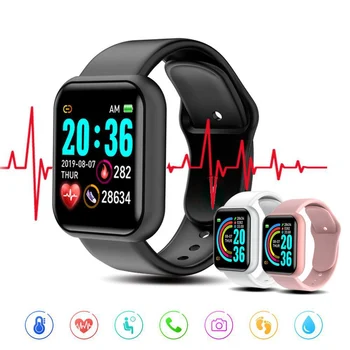 Y68 Moda Ceas Inteligent Silicon Moale Sport Ceas Smartwatch Bratari Tensiunii Arteriale Bărbați Femei Impermeabil Rata De Inima Brățară