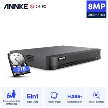ANNKE H. 265+ 4K Ultra HD DVR 5-în-1 de 8MP de Supraveghere DVR Ieșire Video Recorder Acces la Distanță, Detectare Mișcare Alertă e-Mail