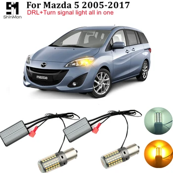 Pentru Mazda 5 CW CR 2004-2017 Masina DRL Lumini de Zi cu LED Semnale Rândul său, toate într-o singură mare putere PY21W