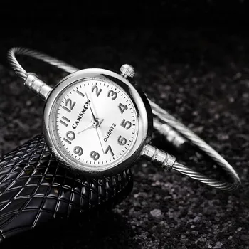 Femei de lux Ceasuri Argint Cadran Rotund din Oțel Inoxidabil Trupa Brățară Cuarț Încheietura Ceas Cadouri Relojes Mujer relogios feminino