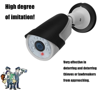 Fals CCTV cu infrarosu camera de securitate de metal nivel rezistent la apa IP66 cu LED intermitent trei axe suport Dummy CCTV Camere de supraveghere de exterior