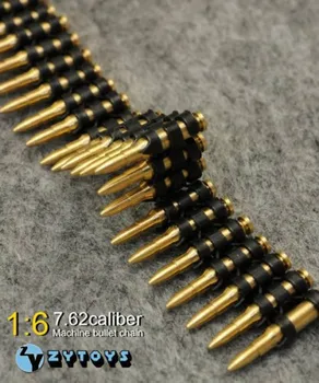 50pcs/set de Calibrul 7.62 Metal Bullet Mașină Lanț 1/6 Scară Figura Jucării Accesoriu pentru 12